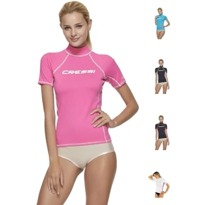 Image of Cressi Long and Short Sleeves Rash Guard Pink, X Small/Size 1