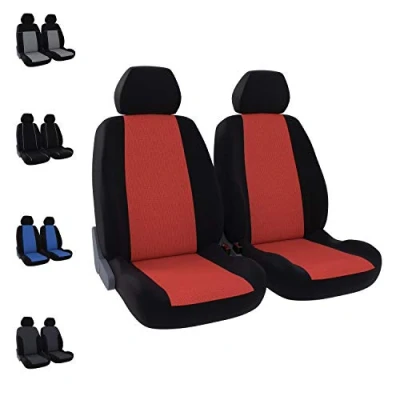 Image of DBS Car Seat Covers Protective Car/Car Front Seats Black + Red Universal Non Slip Washable, 012876