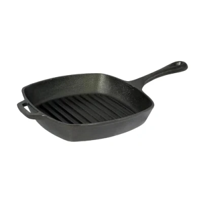 Image of Buckingham Pre Seasoned Cast Iron Square Grill Pan, Black