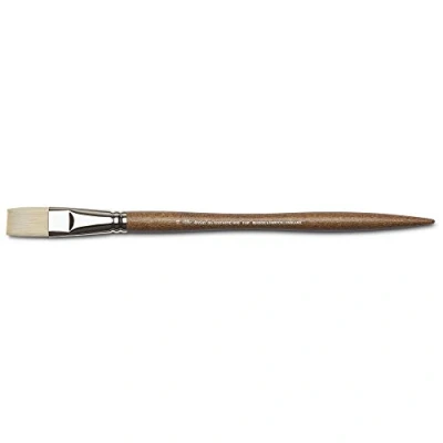 Image of Winsor &amp; Newton Oil Painting Brush, Synthetic, Pink, Nr. 12 Flachpinsel