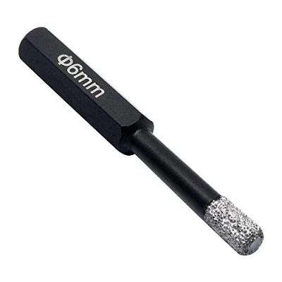 Image of Diamond Hole Cutter MASO 6mm Wax Cooled Dry Cut Tipped Drill Bit Saw for Porcelain,Glass,Ceramic