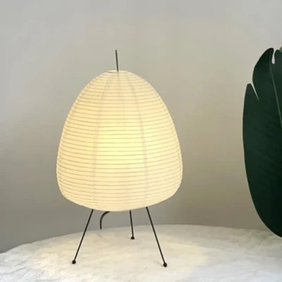 Image of GUANSHAN Creative Paper Table Lamp Minimalist Style Night Light Cozy Bedside Lighting Decorative Mood for Bedroom,Living Room