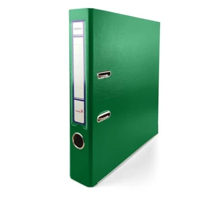 Image of Netuno 1x Folder Lever Arch Green 2 Ring Binder Ekobox Organiser 5 cm 1,97 inch A4 Narrow Cardboard for Office Shelf Folders Desk