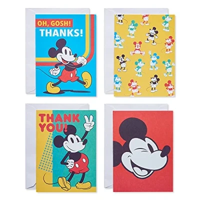Image of American Greetings Thank You and Blank Cards Bundle with Envelopes, Mickey Mouse (48 Count)