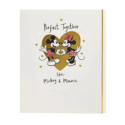 Image of UK Greetings Disney Anniversary Card For Him/Her/Friend With Envelope Mickey &amp; Minnie Mouse Design