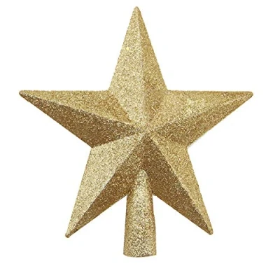 Image of JMAHM Tree Toppers Christmas Star Xmas Treetop Topper Decoration Ornament (20cm, Pure gold)