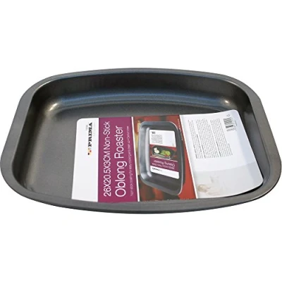 Image of PRIMA Small Non Stick Roasting TIN Tray 26x20.5x3cm, Carbon, Black, One Size