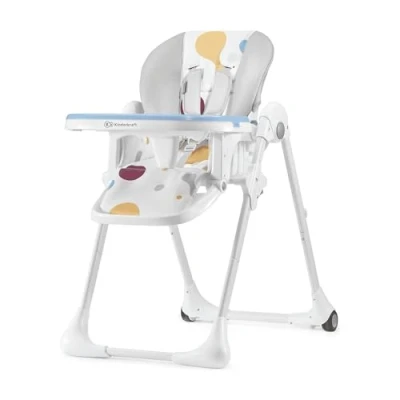 Image of Kinderkraft Yummy Baby High Chair, Children&#039;s Childcare, Meal, Folded, with Tray, Footrest, Adjustable, Birth, 15 kg, Multi Coloured