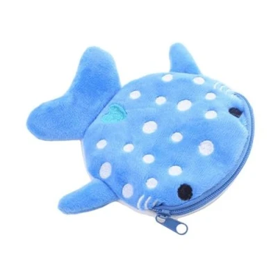 Image of Cartoon Cute Whale Shark Coin Purse Kawaii Wallet Portable Plush Bag Key Earphone Organizer Pouch Zipper Kids Gift