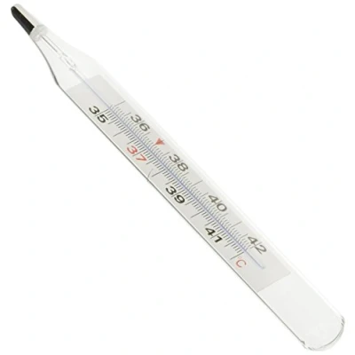Image of GIMA 25586 Classic/Clinical/glass fever thermometer, thermometer easy to read and use for adults, children, elderly, without mercury, with CE Certification