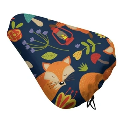 Image of Happy Fox Waterproof Bike Seat Cover Bicycles Cushion With Drawstring Washable Protector