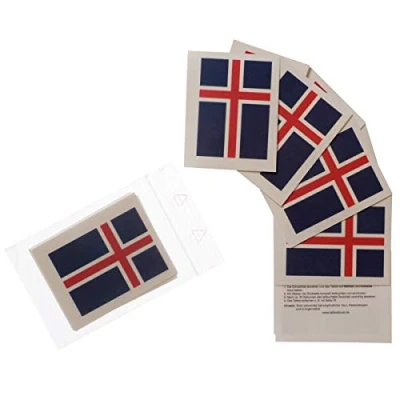 Image of 25 x Iceland Fan Tattoo flags Tattoos Íslands fánans 2018 (25)