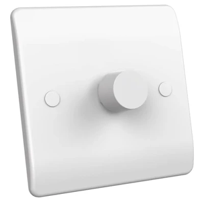 Image of Zigtiger Led Dimmer Switch, Switch for Dimmable Lights/Incandescent/Halogen, Push on/Off Rotary Universal 1 Gang 2 Way, 3 100 Watts, No Neutral Required