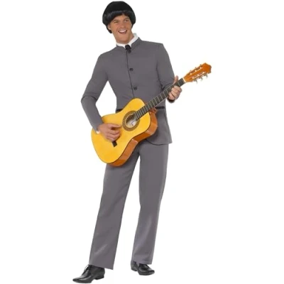 Image of Smiffys Fab Four Iconic Costume, L Size 42 inch 44 inch, Grey