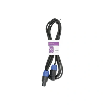 Image of qtx 3 m SPK Plug to Speaker Lead Black