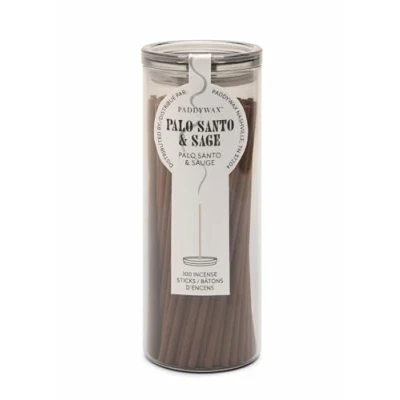 Image of Paddywax Incense Sticks in Glass Jar, Palo Santo &amp; Sage, 100 Piece