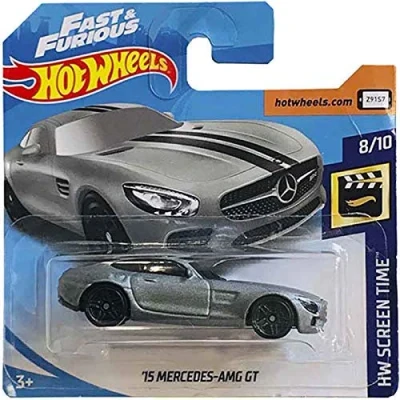 Image of Hot Wheels &#039;15 Mercedes AMG GT HW Screen Time 107/250 Short Card