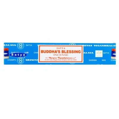Image of Satya Nag Champa Buddhas Blessings Incense Sticks x1 pack comes with SAMASIA bookmark can be used for Aromatherapy, Spa, Yoga, Weddings, Meditation, Healing, Positivity and Relaxation