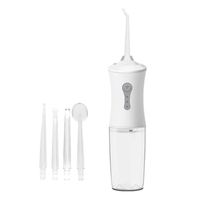 Image of ulafbwur Water Flosser for Teeth Cordless, Dental 3 Modes 360 Rotatable Nozzle IPX7 Waterproof High Pressure Rechargeable Electric Oral Irrigator Cleaner White