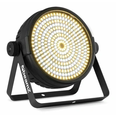 Image of BeamZ BT430 PAR Strobe Light 324x Bright Day &amp; Warm White Two Tone DMX Conntrol DJ Stage Blinder Flood Lighting Effects