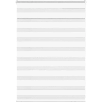 Image of vidaXL Zebra Blind White 115x100 cm Fabric Width 110.9 Polyester