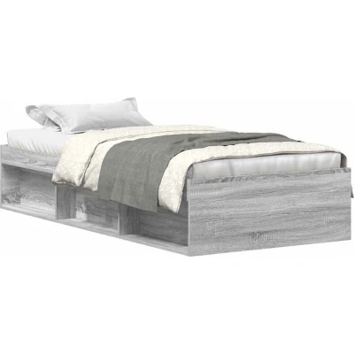 Image of vidaXL Bed Frame without Mattress Grey Sonoma 90x200 cm