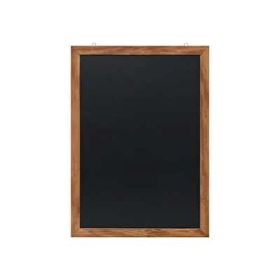 Image of EUROPEL Chalkboard with Frame Wall Mounted Chalk Writing Board for Home, Kitchen, Office, School, Bar, Party Event Decoration Blackboard Reminder, Message, Advertising (60x48cm) Natural Look