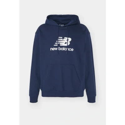 Image of New Balance Sport Essentials Stacked LOGO Hoodie Hoodie, Size: XL, Navy