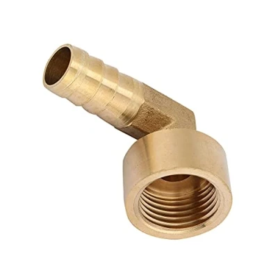 Image of 90 Degree Elbow Brass Barb Fitting Female Thread Hose Coupling Connector Joint Adapter G1/2 Air/Water/Fuel/Oil/Inert Gases(12mm)