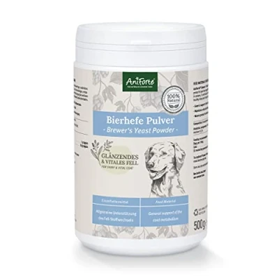Image of AniForte Brewer&#039;s Yeast Powder for dogs &amp; cats 500g 100% pure natural brewers yeast, biotin vitamin B healthy skin shiny coat