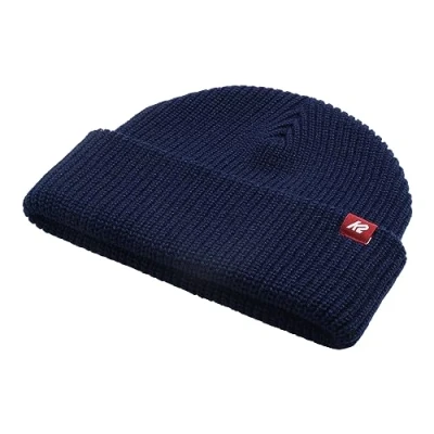 Image of K2 Knit Beanie Hat, Navy, Standard Size