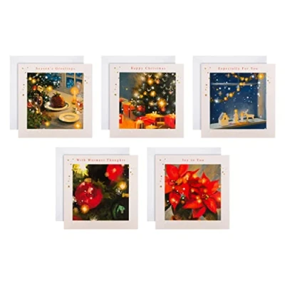 Image of Hallmark Charity Christmas Cards Pack of 30 in 5 Contemporary Designs, 25572269, Festive Card