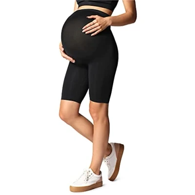 Image of BE Mammy Women&#039;s Short Maternity Leggings 1124 (Black, L XL)