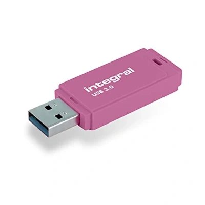 Image of Integral 128GB Neon Pink USB 3.2 Gen 1 Flash Drive
