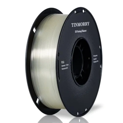 Image of PLA Filament 1.75mm 1kg, TINMORRY 3D Printing Materials for Printer, 1 Spool, Transparent