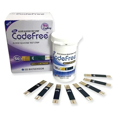 Image of 3x50 SD Codefree Blood Glucose Monitor/Monitoring Test/Testing Kit Replacement Strips