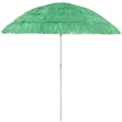 Image of vidaXL Hawaii Beach Parasol Green 240 cm