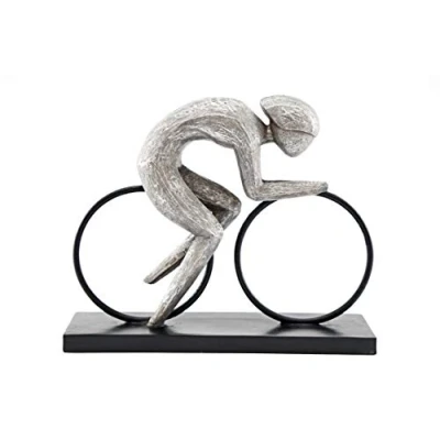 Image of Antique Silver Cycle Statue