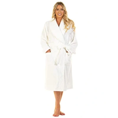 Image of Undercover Ladies Tulip Shawl Collar Robe 17282 Ivory M L