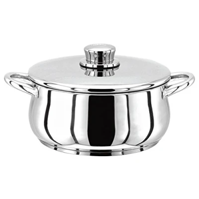 Image of Stellar 1000 Stainless Steel Casserole Pan and Lid (18CM)