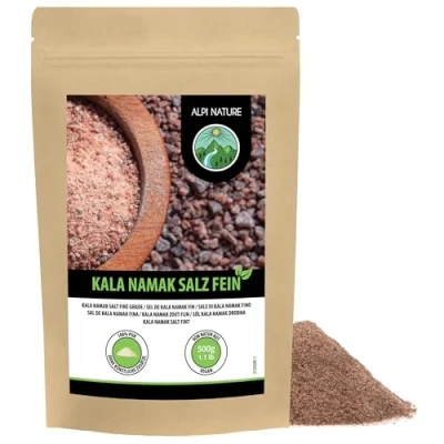 Image of Kala Namak salt fine 500g, 1.1lb, rock salt, known as black