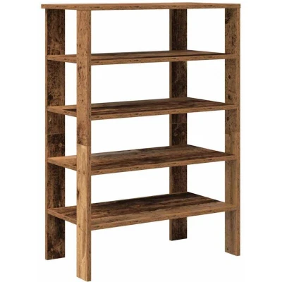 Image of vidaXL old wood shoe rack/engineered / 61x32x87.5cm modern design/hallway, entryway, and mudroom optimization