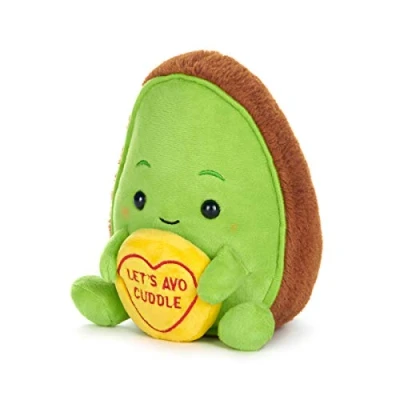 Image of Posh Paws 37333 Swizzels Love Hearts 18cm (7&quot;) Avocado Let&#039;s Avo Cuddle Message Soft Toy, Green