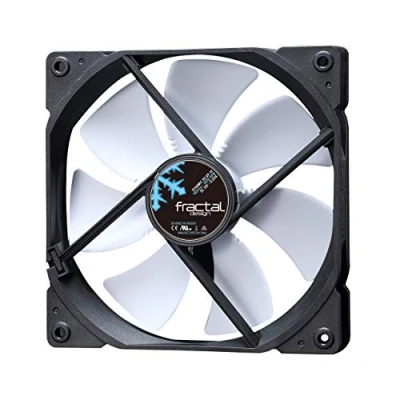 Image of Fractal Design Dynamic X2 GP 14 Computer Fan Silent High Airflow 140x140x25 mm 1000RPM FDB Bearings Trip Wire Aerodynamically shaped struts 12v Black/White (Single)