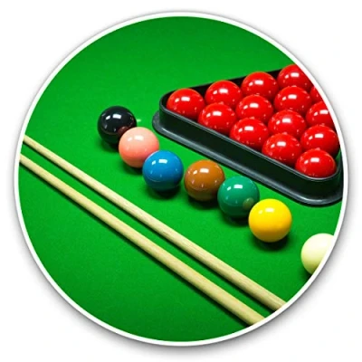 Image of Vinyl Stickers (Set of 2) 7.5cm Snooker Game Balls Pool Billiards #16452