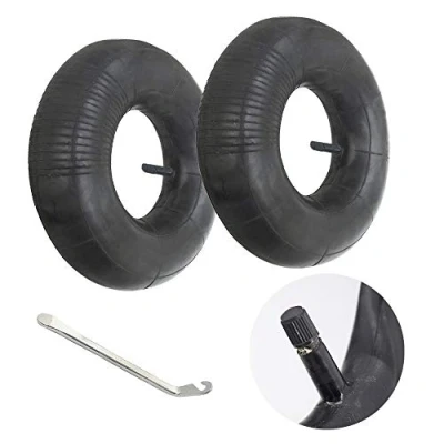 Image of Homo Trends 2 Pcs 3.50/4.00 6 Inner Tubes Wheelbarrow Straight Valve with Tyre Lever for Barrow Sack Truck Wheels