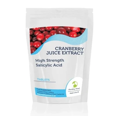 Image of Cranberry Juice High Strength Extract 5000mg Salicylic Acid Tablets Immune System Prevent urinary tract infections