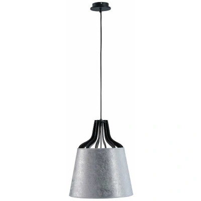Image of Ivo Dome Pendant Ceiling Light Silver, 38cm, 1x E27