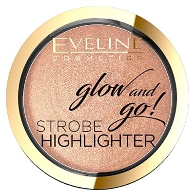 Image of Eveline Cosmetics Glow and Go Go! Illuminating Powder No 02 Gentle Gold, High Concentration of Pearlescent Particles for Radiant Skin