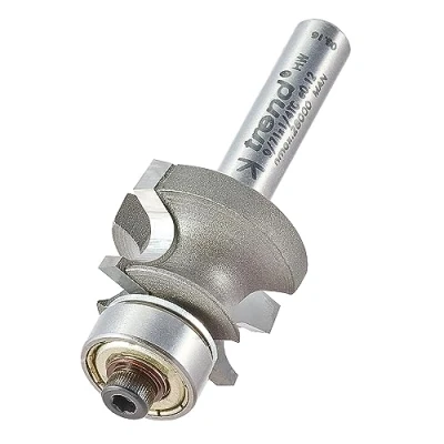 Image of Trend Professional Bearing Guided Corner Bead Router Cutter, 1/4 Inch Shank, 22mm Cut Diameter, 12.7mm 3.2mm Radius, 9/71X1/4TC